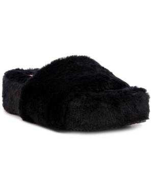 image of Sugar Women-s Wyrde Fuzzy Flatform Slippers Women-s Shoes