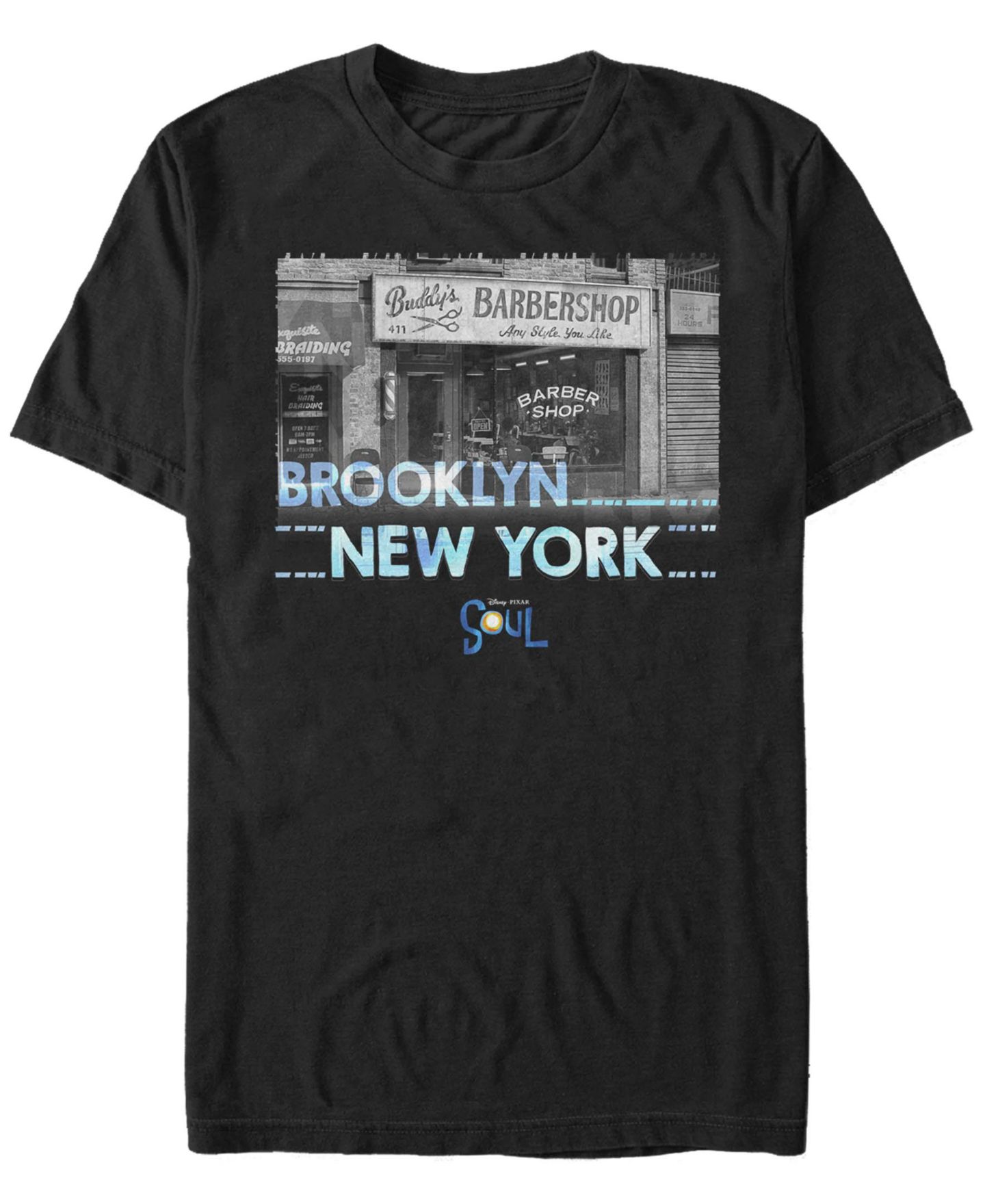Мужская футболка Fifth Sun Soul Barber Shop Short Sleeve, цвет: Чёрный — фото 1