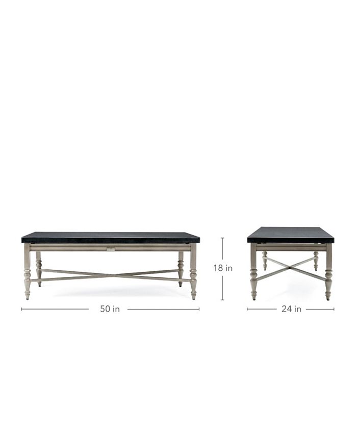 Furniture Winston Grayson Rectangular Aluminum Top Outdoor Coffee Table