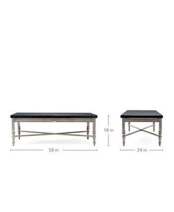 Furniture - Grayson Rectangular Aluminum Top Outdoor Coffee Table