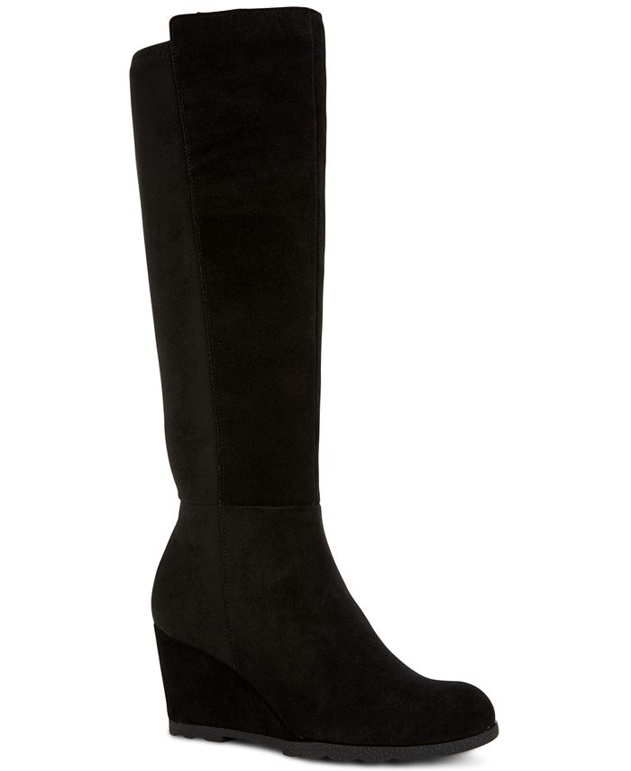 Alfani Step 'N Flex Obryy Wedge Boots, Created for Macy's & Reviews ...