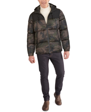 Guess Men's Hooded Colorblocked Jacket