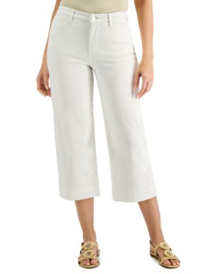 Charter Club Petite Cropped Wide-Leg Jeans, Created for Macy's - Macy's