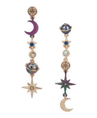 NWT Betsey Johnson Celestial popular Mismatched Moon & Star Earrings