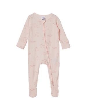 Baby Girl Organic Newborn Zip Through Romper