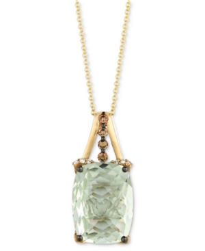 image of Le Vian Mint Julep Quartz (9-3/4 ct. t.w.) & Diamond (1/3 c.t t.w.) 18