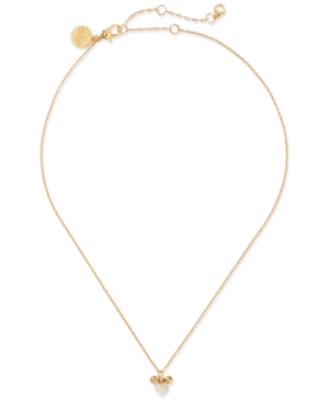 image of Kate Spade New York Two-Tone Pave Minnie Pendant Necklace, 16