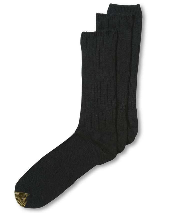 Gold Toe Cotton Casual 3 Pack Extended Size Men's Socks & Reviews