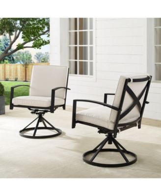Kaplan 2 Piece Outdoor Dining Swivel Chair Set