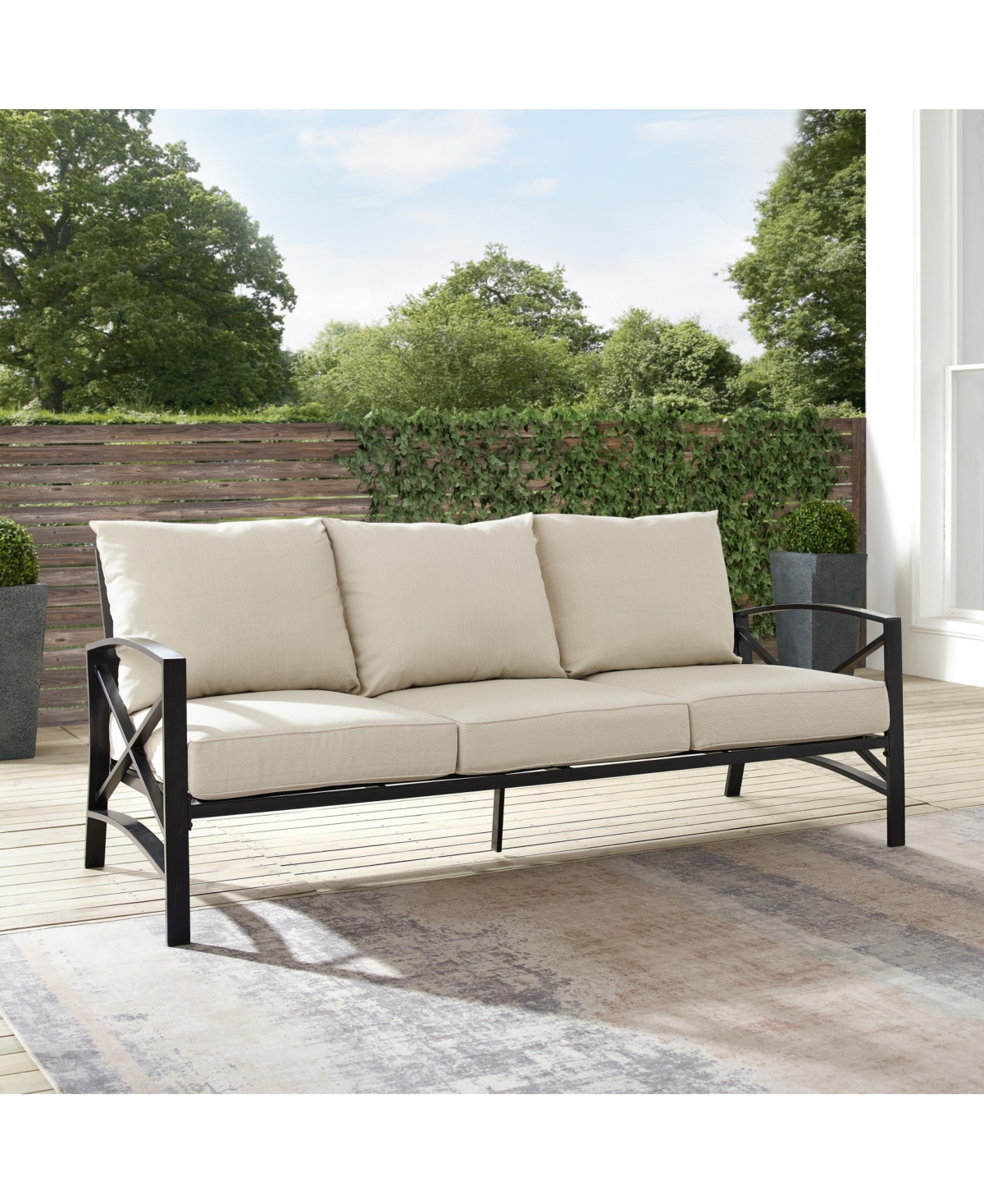 Kaplan Outdoor Metal Sofa