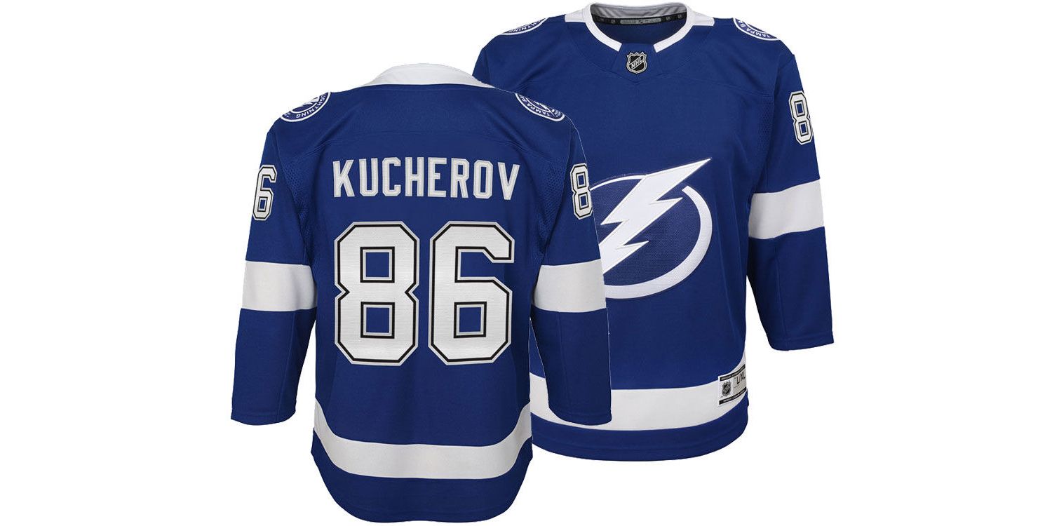Tampa Bay Lightning Big Boys and Girls Premier Player Jersey Nikita Kucherov