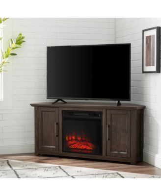 Camden 48" Corner TV Stand with Fireplace