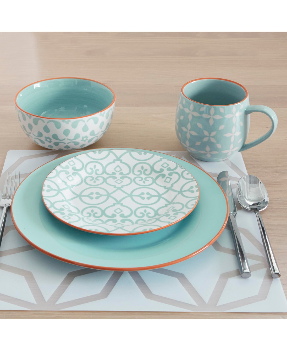 Baum Geo 16 Pc. Dinnerware Set, Service for 4