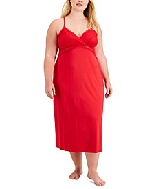 Plus Size Lace Chemise Nightgown, Created for Macy's