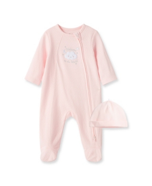 Little Me Baby Girls New World Girl Footie With Hat In Pink
