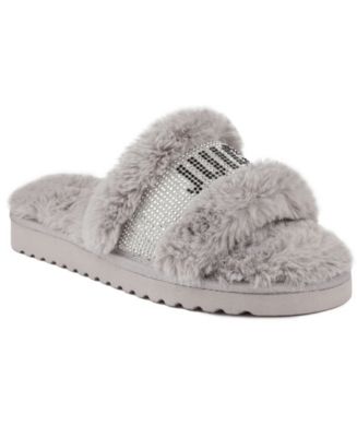 Juicy Couture Women's Halo Faux Fur Slippers - Macy's