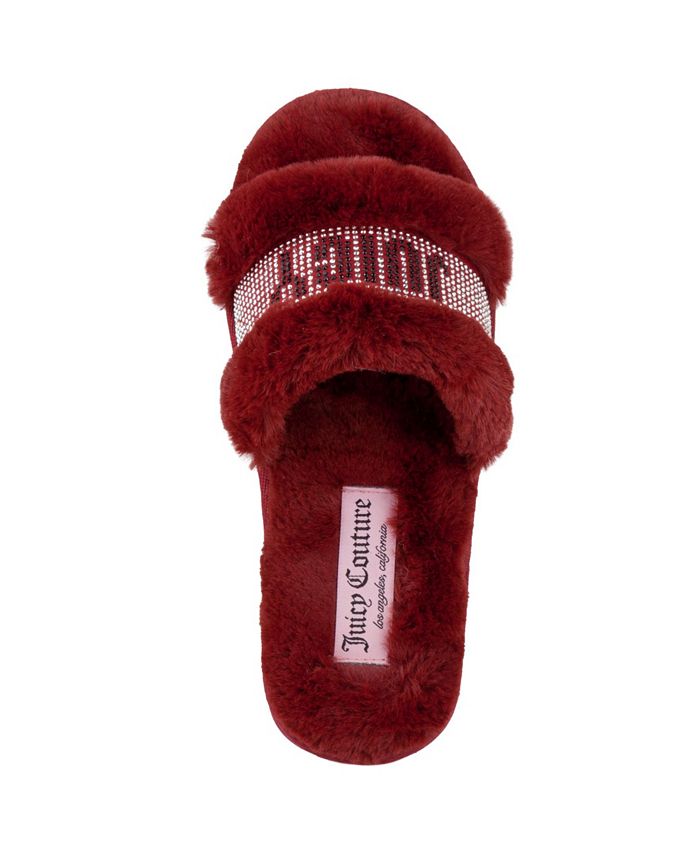 Juicy Couture Women s Halo Faux Fur Slippers Macy s