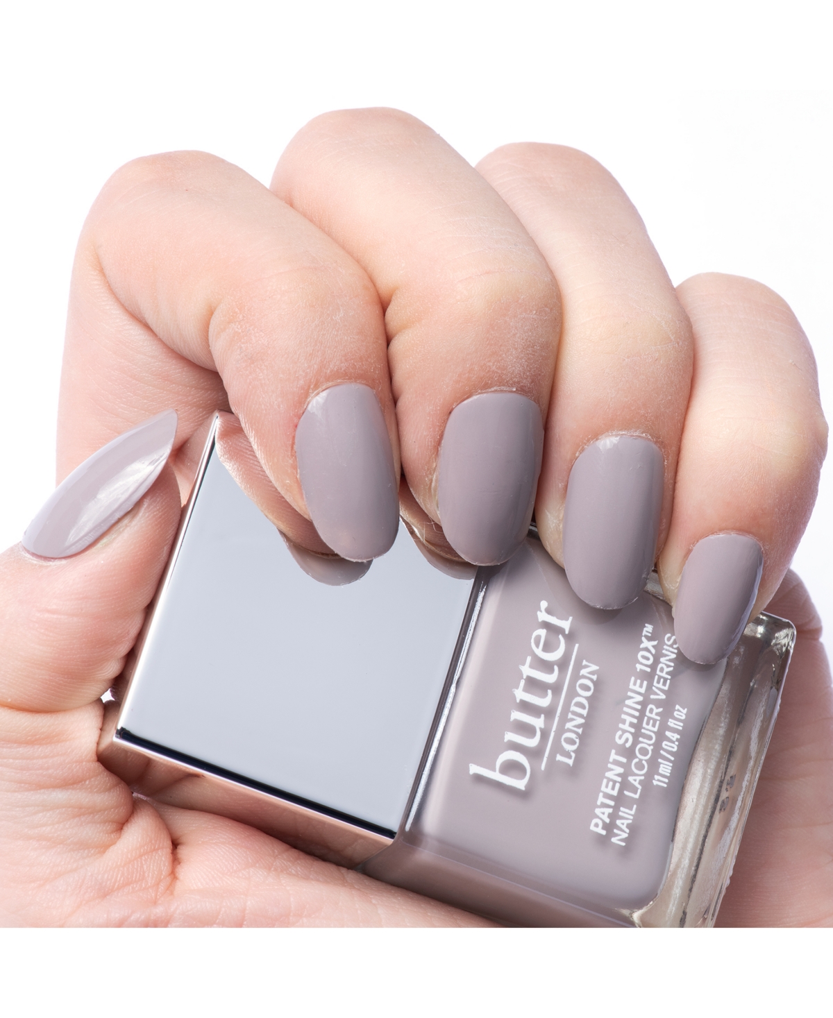 Butter London Patent Shine 10x Nail Lacquer, 0.4 Oz. In Ta-ta (soft Grey Crã¨me)