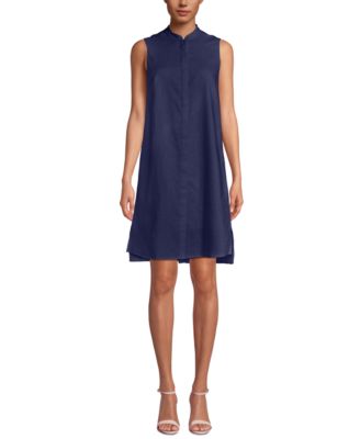 Anne Klein - Stand-Collar Shirtdress