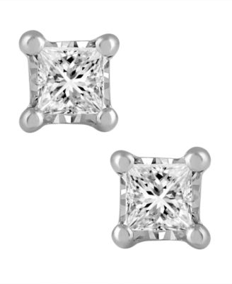 Macy's Diamond Stud Earrings (3/4 Ct. T.w.) In 14k White, Yellow Or ...