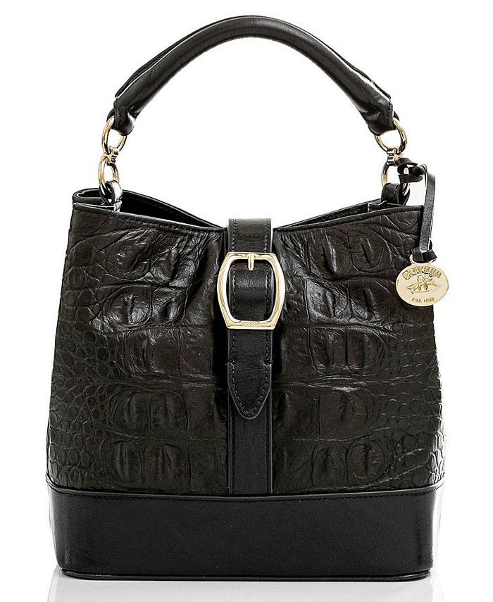 Brahmin Leather Mini Amelia Black Bergen Bucket Bag Macy's