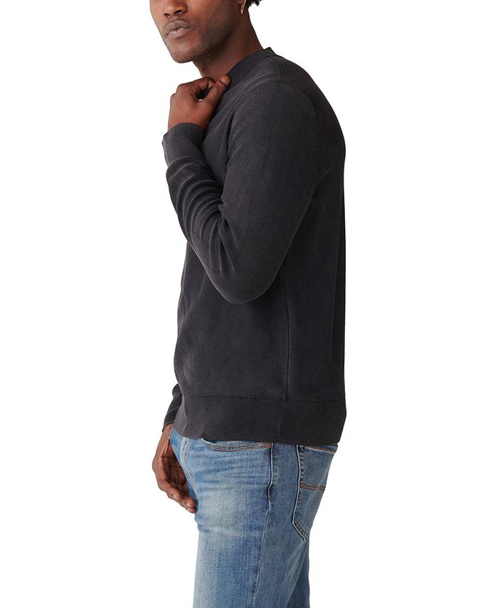 Lucky Brand Men's Washed Welterweight Crew Sweater - Macy's