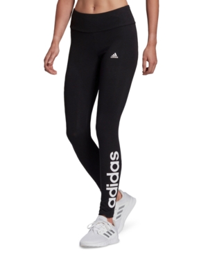 Shop Adidas Originals Women's Linear-logo Full Length Leggings, Xs-4x In Black