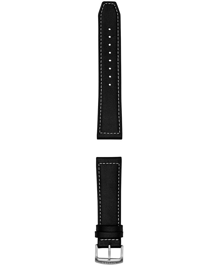 Citizen Men's CZ Smart Black Leather Smart Watch Strap - Macy's