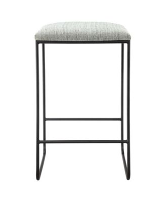 Martha Stewart Hastings 25.5"H Modern Metal Counter Stool with Footrest and Cushioned Seat