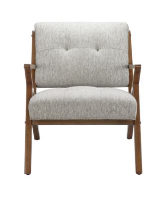 Rocket Upholstered Angled Wood Frame Arm Chair