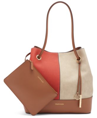 Calvin Klein online Two-Tone Gabrianna Shoulder Tote NEW