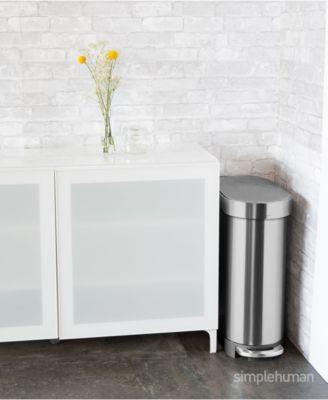 45 Liter Slim Kitchen Trash Can with Liner Pocket