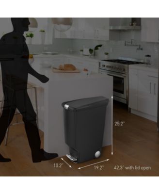 40 Liter Plastic Slim Liner Rim Kitchen Trash Can