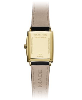 Women's Swiss Toccata Black Calf Leather Strap Watch 22.6x28.1mm