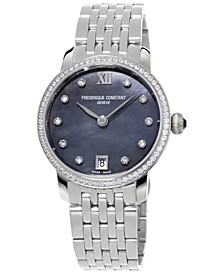 Women's Swiss Classics Diamond (5/8 ct. t.w.) Stainless Steel Bracelet Watch 30mm