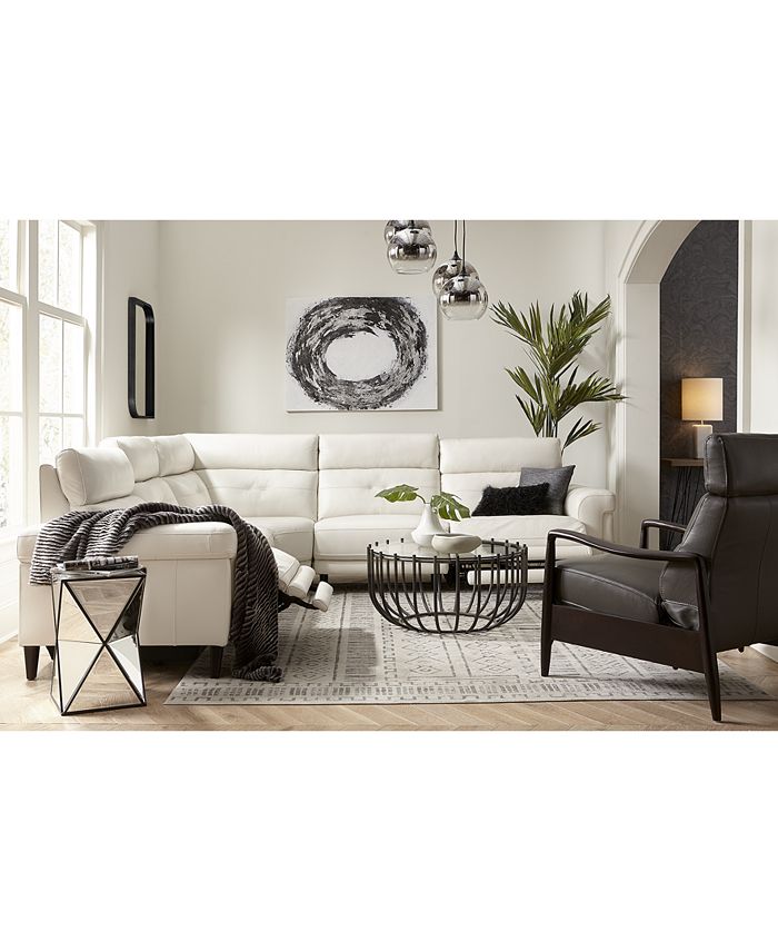 Furniture Jazlo 5Pc. Leather Sectional with 2 Power Recliners, Created