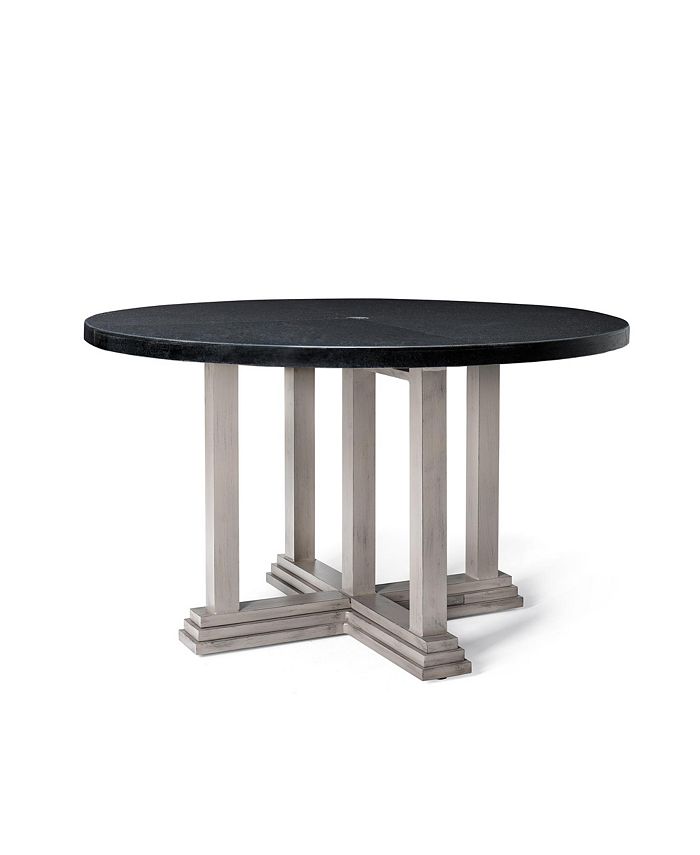 Furniture Winston Grayson Round Aluminum Top Outdoor Dining Table