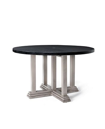 Furniture - Grayson  Round Aluminum Top Outdoor Dining Table