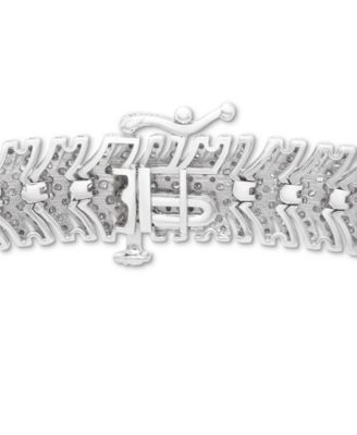 Diamond Chevron Bracelet (3 ct. t.w.) in Sterling Silver