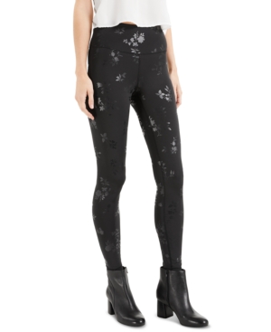 Inc Floral-Embossed Compression Leggings Created for Macy's