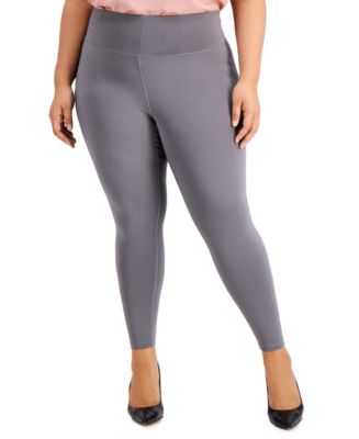 I.N.C. International Concepts Plus Size Floral Compression Leggings,  Created for Macy's - Macy's