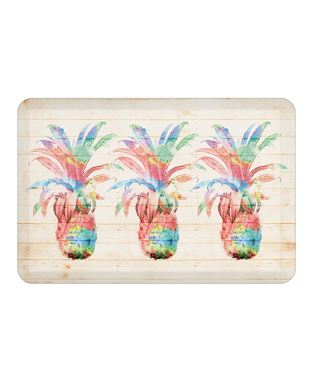 Colorful Pineapples Kitchen Mat - Tan