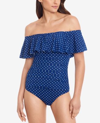 ralph lauren off the shoulder swimsuit