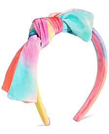 Big Girls Tie-Dyed Plush Velvet Bow Headband 