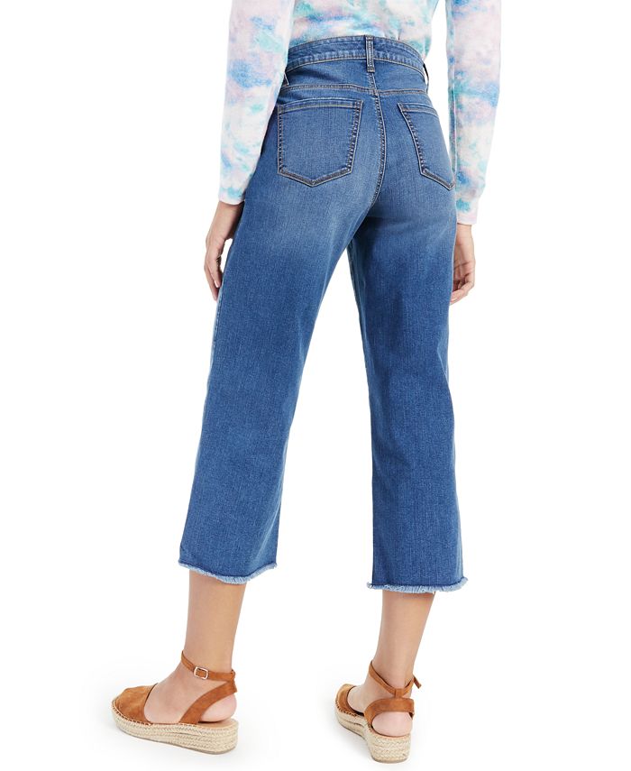 Style & Co WideLeg RawHem Cropped Jeans, Created for Macy's & Reviews
