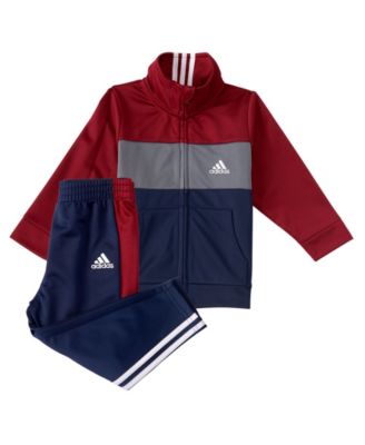 blue and red adidas tracksuit