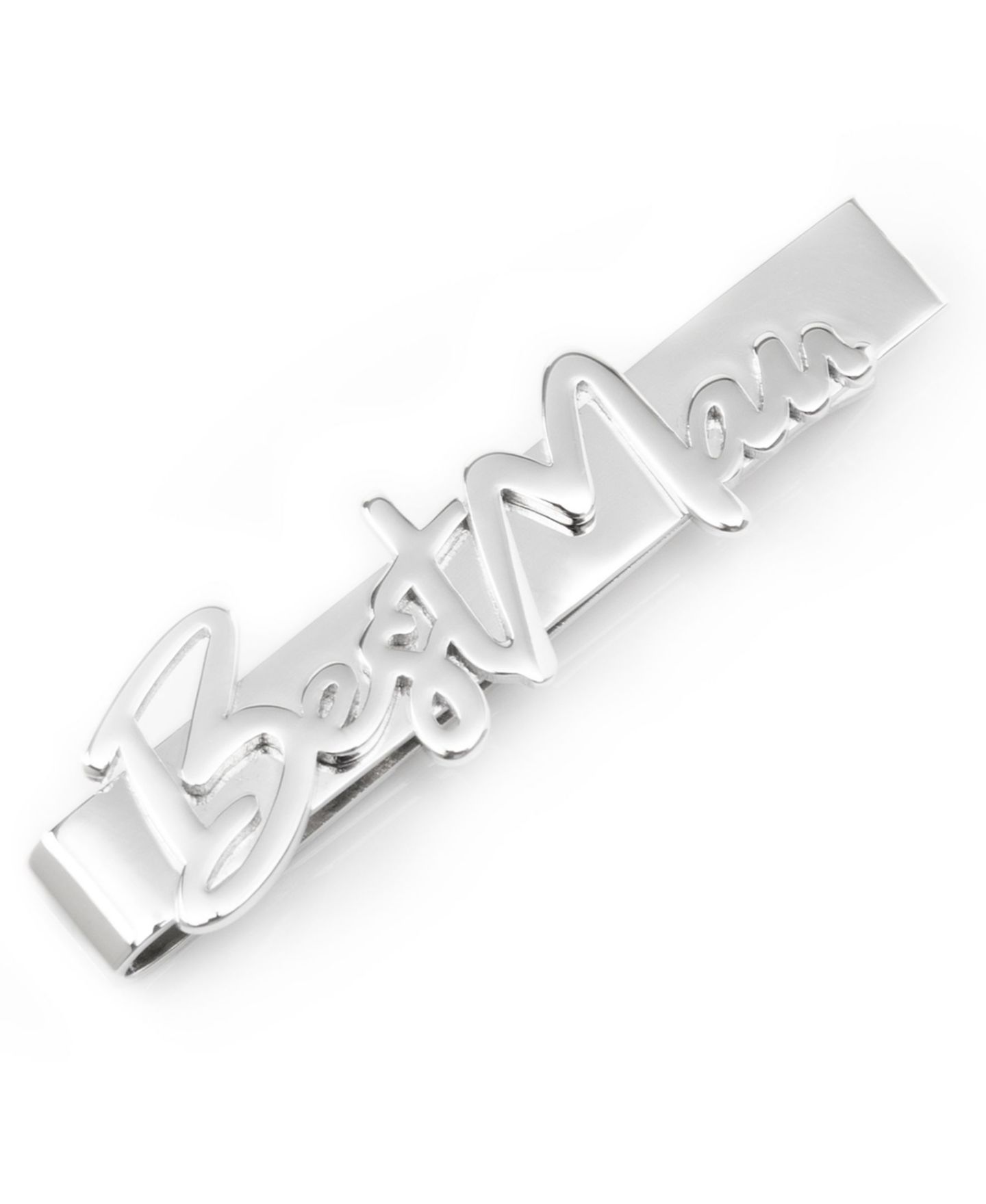 Мужской зажим для галстука Cufflinks Inc. Best Man, цвет: Серебряный — фото 1