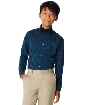 image of Big Boy Mini Tartan 2 Piece Shirt and Bow Tie Set