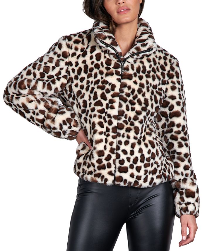 Macy's leopard print best sale jacket