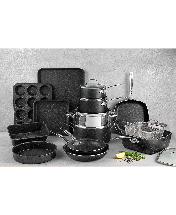Granite Stone Diamond Titanium Diamond Infused Nonstick 20Pc. Complete Cookware & Bakeware Set